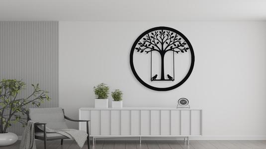 Tree of Life Birds Swing Wall Decor Art