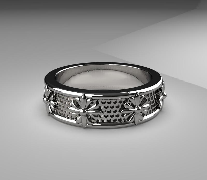 Flower band ring