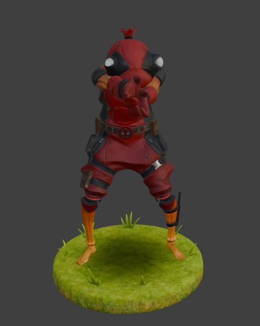 Fishpool Frenzy - Fortnite Deadpool Hybrid 3D Model