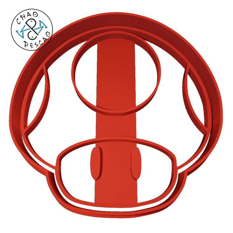 Super Mushroom - Mario Bros. - Cookie Cutter - Fondant - Polymer Clay