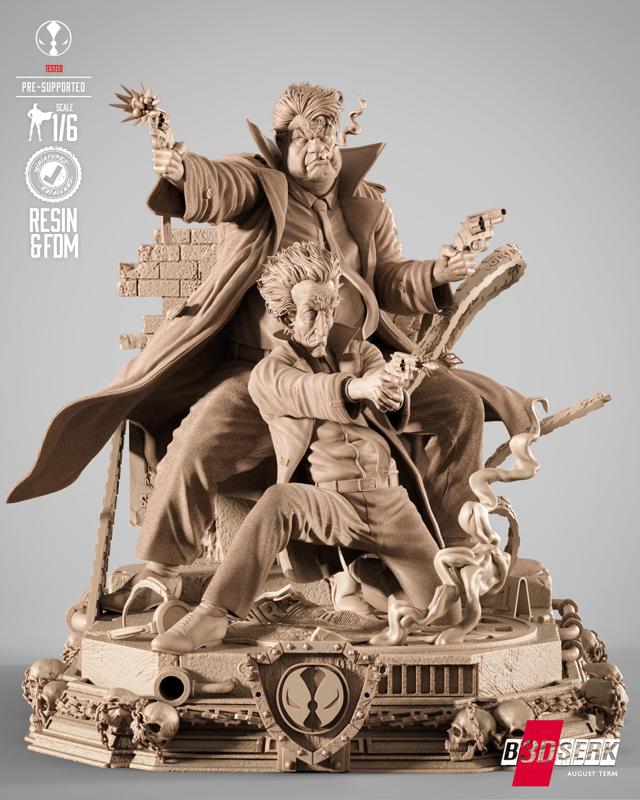 B3DSERK SAM AND TWITCH SCULPTURE READY FOR PRINTING