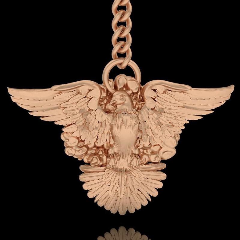 Key holder chain printable 3D model pigeon