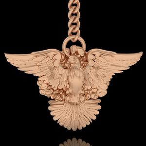Key holder chain printable 3D model pigeon