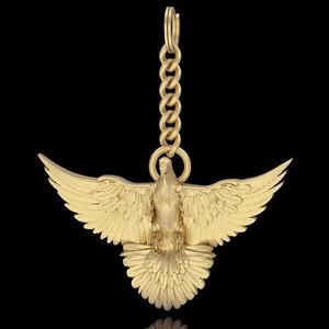 Key holder chain printable 3D model pigeon