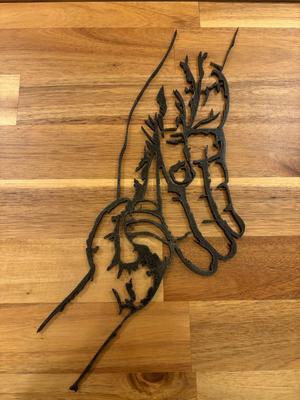 Line art hand in hand