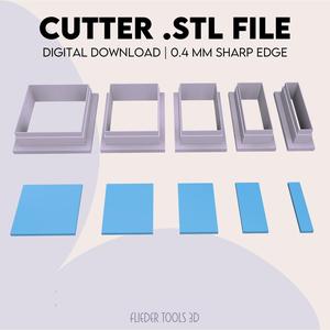 Rectangle Shape Polymer Clay Cutter | Rectangle Shape Cookie Cutter | STL Digital File