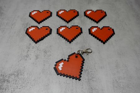 Pixel Heart Keychain