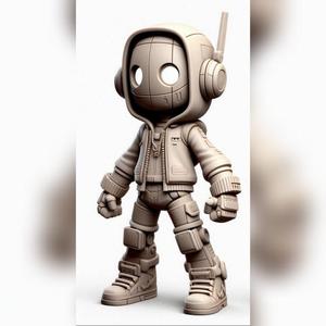 Urban Vibes - Urban robot 04 / wild robot inspired / art toy / magic makes
