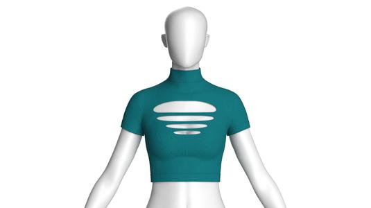 Girls Fashion Crop Top | Marvelous / Clo3d / obj / fbx