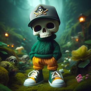 Urban vibes / urban Skeleton 18 / art toy / Halloween / Magic Makes