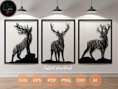 Decorative picture of deer