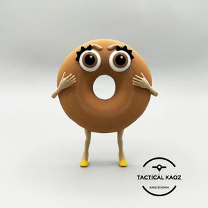 Surprised Donut Funny Figure - Multipart model