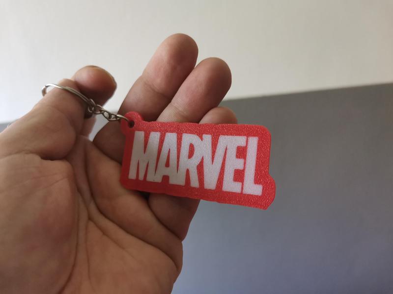 Marvel logo multicolor keychain