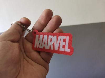 Marvel logo multicolor keychain