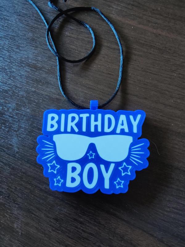 MultiColor Birthday Boy Pendant