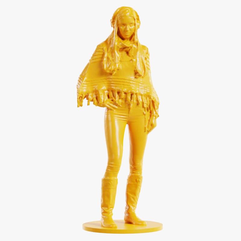 Woman Wearing Poncho 1