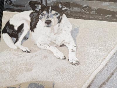 Hueforge - Tara sitting on bed