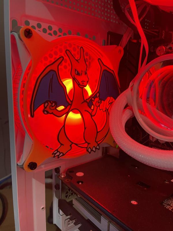 FAN COVER 120mm POKEMON charizard Multicolor 4 Collors