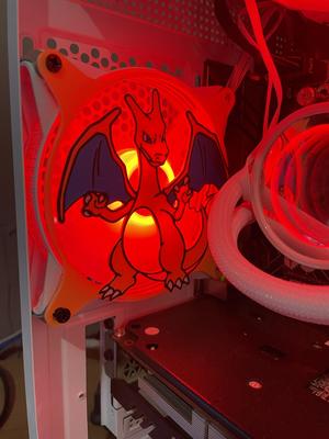 FAN COVER 120mm POKEMON charizard Multicolor 4 Collors