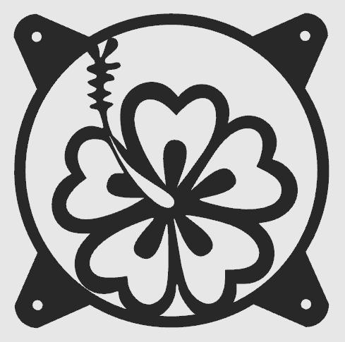 FAN COVER flower nature #9 CUBIERTA DE VENTILADOR FAN GRILL 120MM