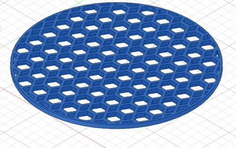 Round Hexagonal Mesh Grid | Honeycomb Vent Cover | Circular Polygon Screen Panel Scalable
