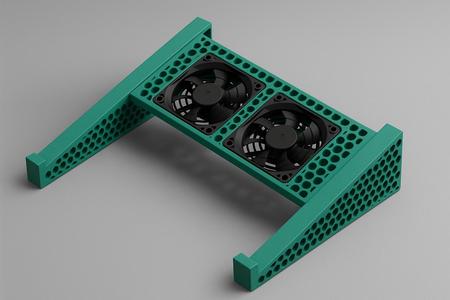 Portable Laptop Cooling Stand with Dual 80mm Fan Support