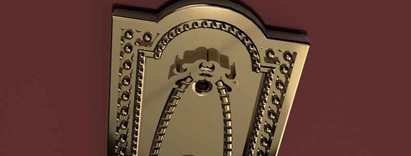 artistic oval filleted artistic doorknob front