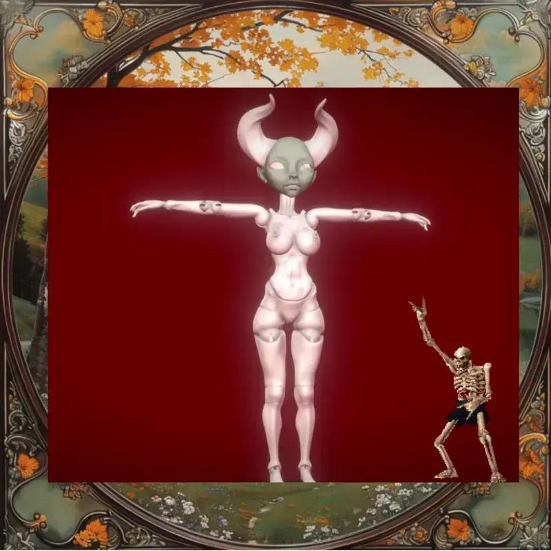 BJD Demon Succubus Elegant Doll Soft Articulated Body and Refined Detail