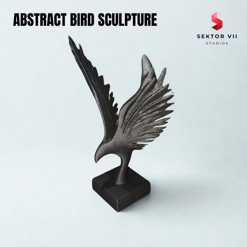 ABSTRACT BIRD / FALCON / HOME DECOR STATUE / ART / DESIGNER / STRUCTURE / STL / HOME DECOR
