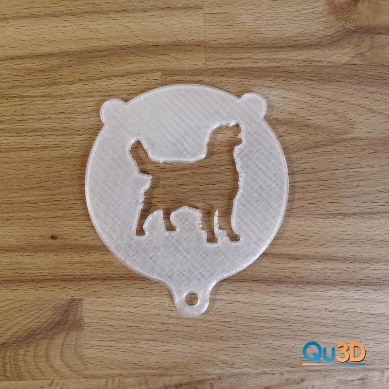Stencil for latte, cappuccino, baking, golden retriever
