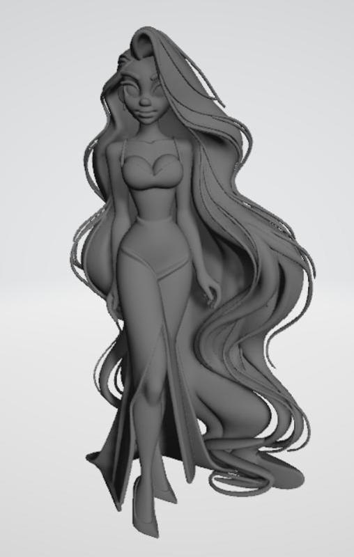 Figurine, girl, beautiful girl, doll, female doll, doll in dress, shoes and with long hair. Rapunzel, princesses, Disney, Disney princesses.