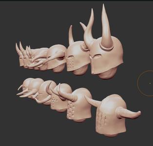 Horned helms for fantasy warriors