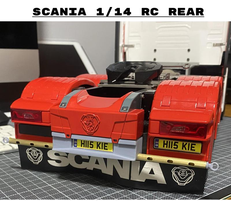 Scania 1/14 RC truck rear battery box cover