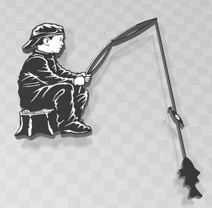 Boy fishing - 2D art