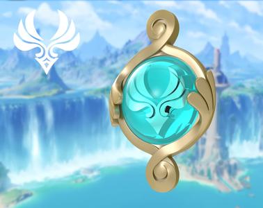 Fontaine anemo vision genshin impact 3d print cosplay stl files