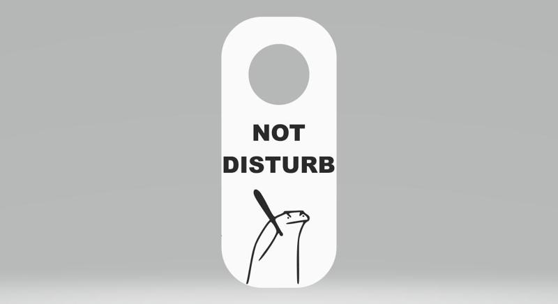 Door Tag Not Disturb - Meme Bento