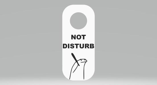 Door Tag Not Disturb - Meme Bento