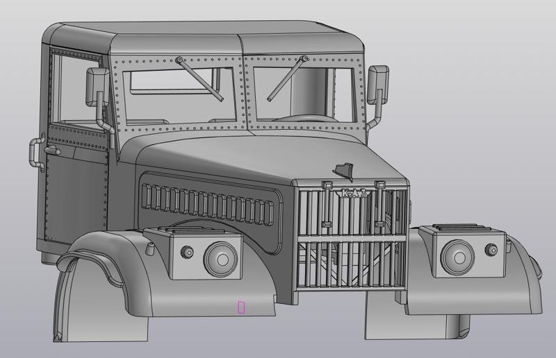 Rc Russian military truck. kraz 225b. cabin
