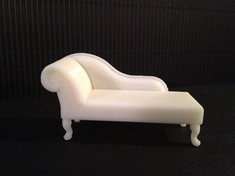 Miniature Queen Anne Chaise Lounge