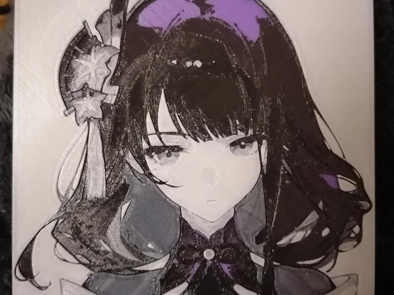 Genshin Impact Raiden Shogun Lithophane