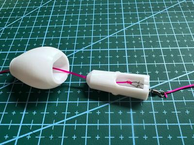 Lure fly fishing hook assist thrower, no steel core, hidden pin, figure-eight ring design significantly reduces line tangles