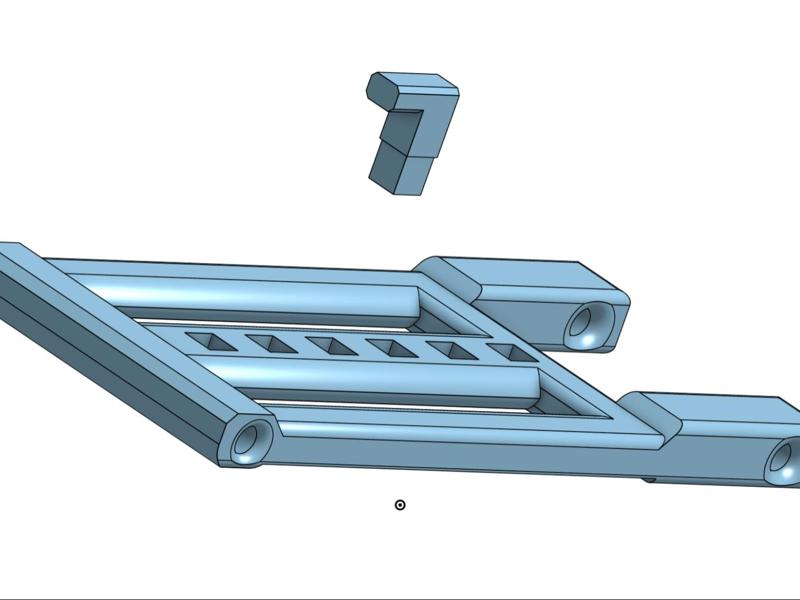 Wind up rubber band car (Bricks)