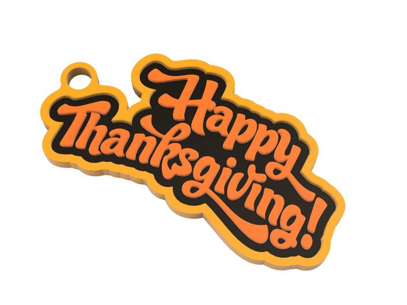 Happy Thanksgiving keychain