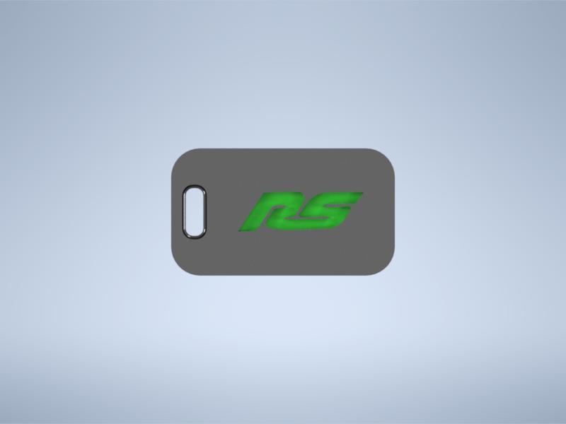 Porsche RS logo emblem keychain keyring