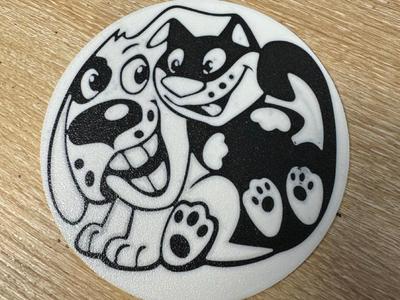 Funny coaster - Cat and dog