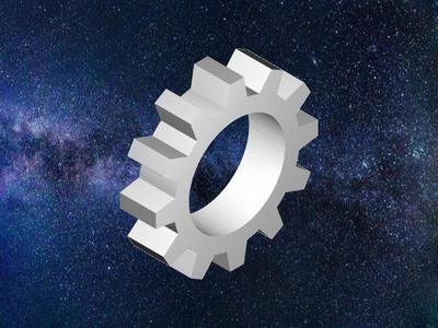 Mechanical Gear 1 - Part for engines, clocks, robots, electric motors, bicycles, trains for 3D Printing