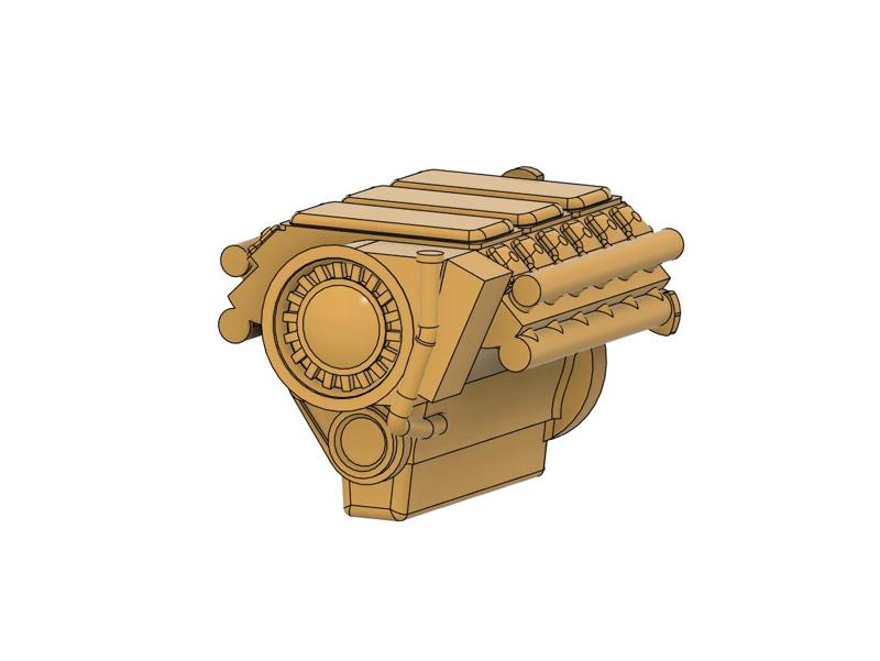Deutz 12-cylinder engine 1/87