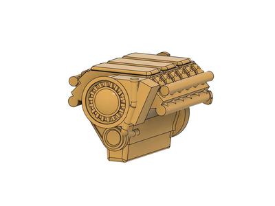 Deutz 12-cylinder engine 1/87