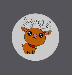 Christmas Reindeer - 94mm Coaster 