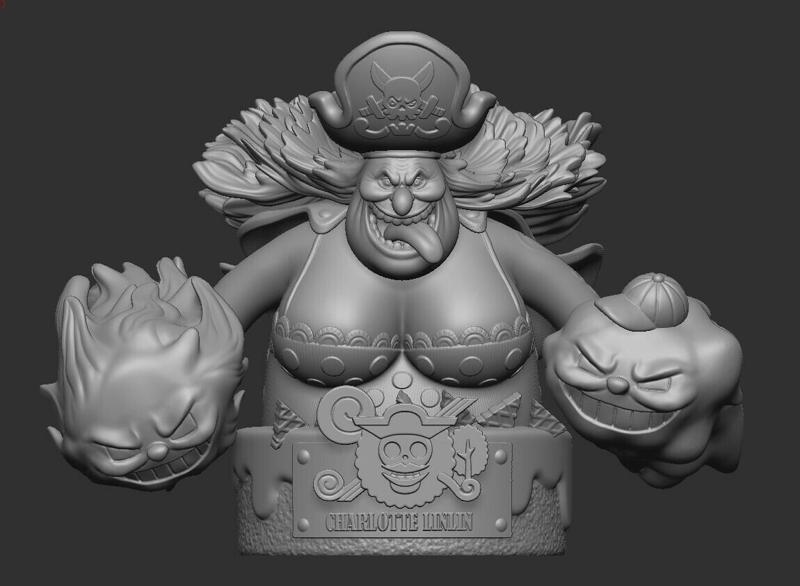 Big Mom Charlotte Linlin Bust One Piece 3D Multi Pieces For Print